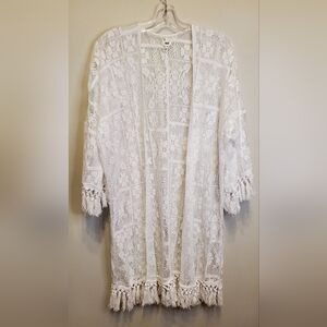 197. Aerie Fringe Open Cardigan